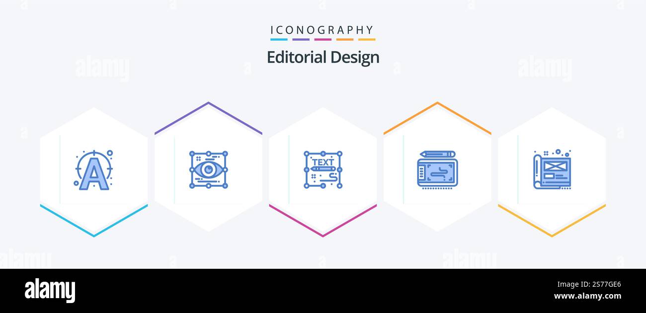 Editorial Design 25 Blue icon pack including wacom. graphic. view. art ...