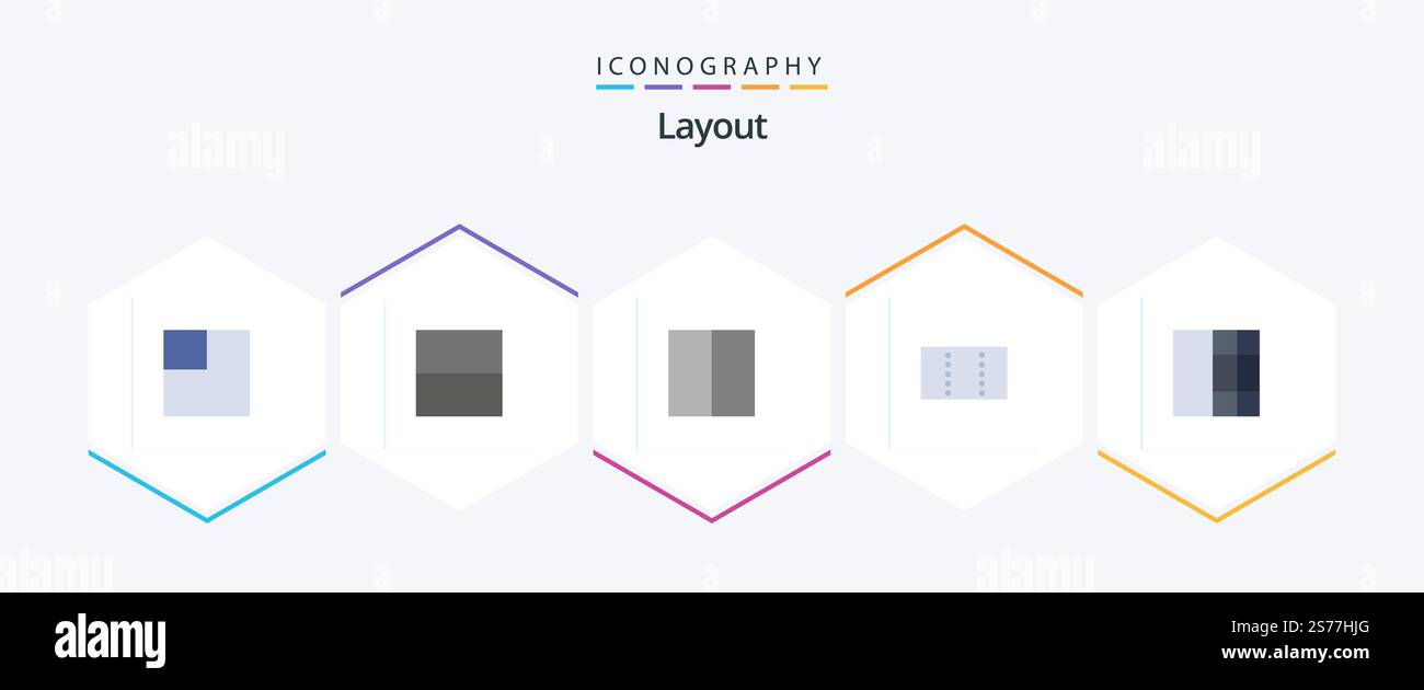 Layout 25 Flat icon pack including Stock Vector Image & Art - Alamy