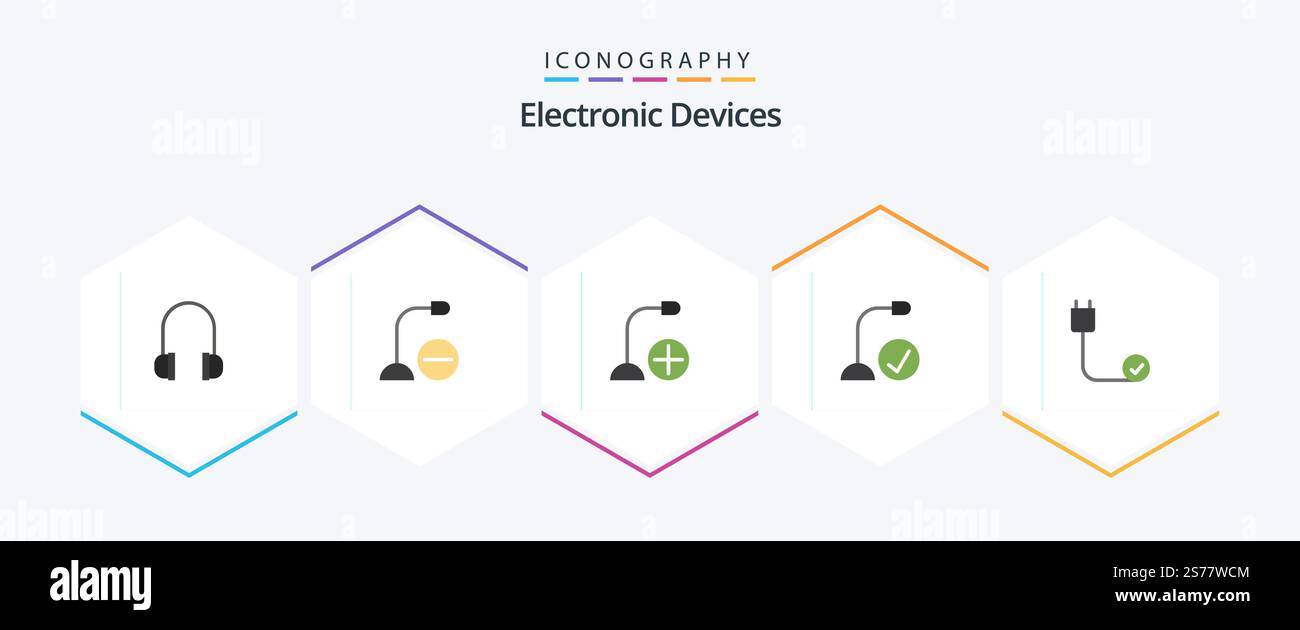 Devices 25 Flat icon pack including hardware. devices. add. connected. hardware Stock Vector