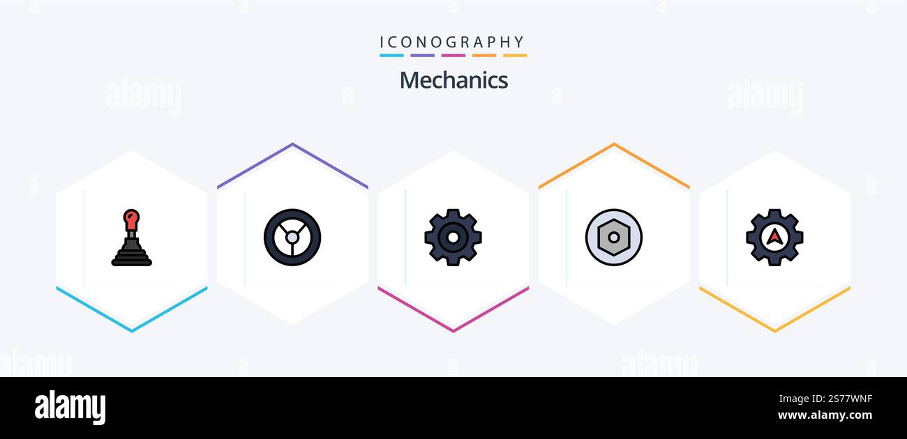 Mechanics 25 FilledLine icon pack including . internal. . cursor Stock ...