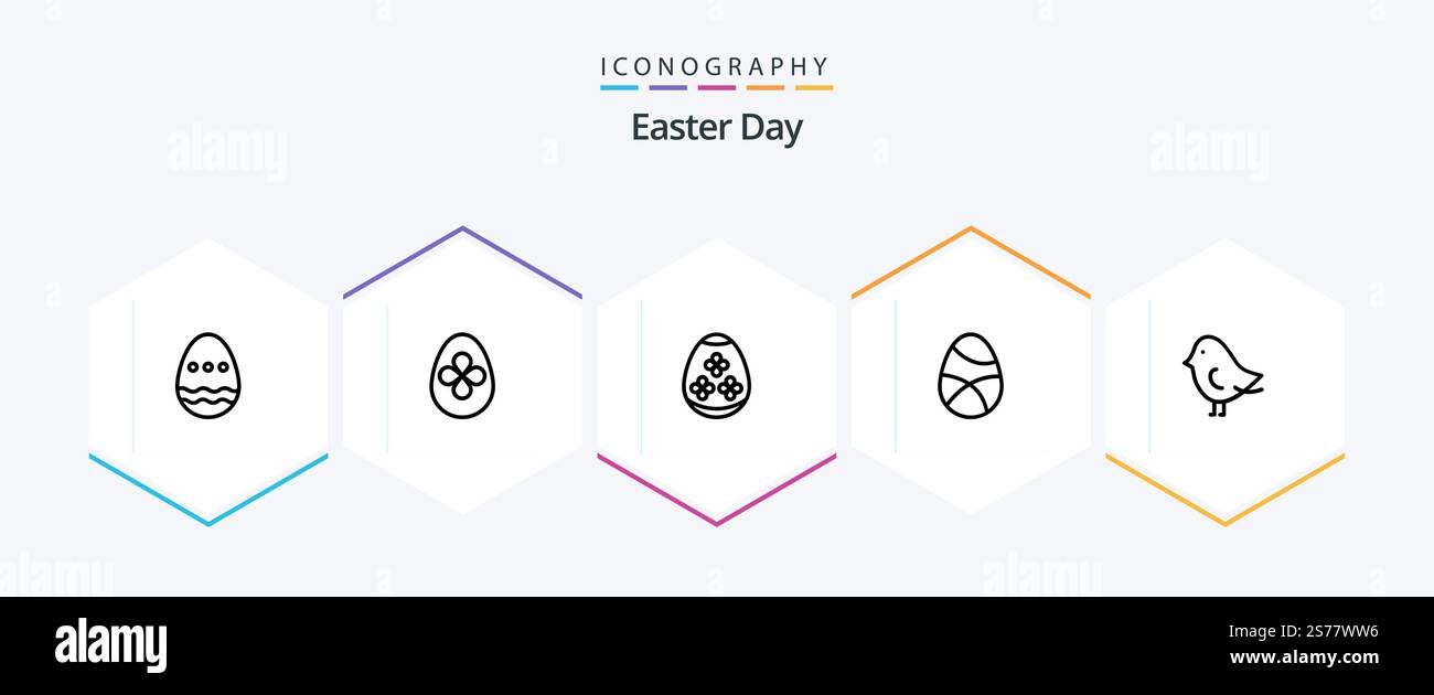 Easter 25 Line icon pack including . nature. celebration. easter. holiday Stock Vector