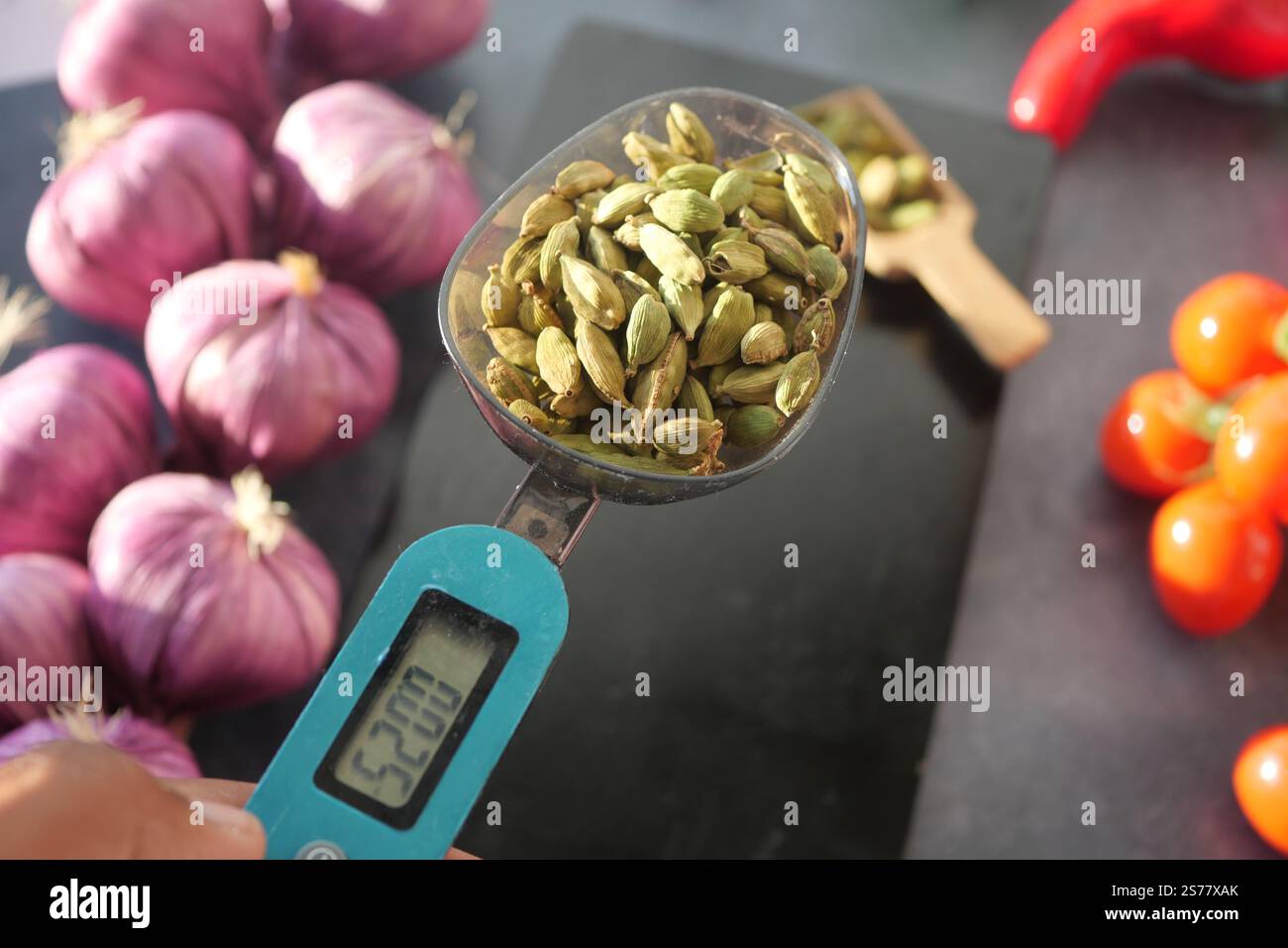 Measuring Cardamom Accurately in a Kitchen Setting for Cooking Use ...