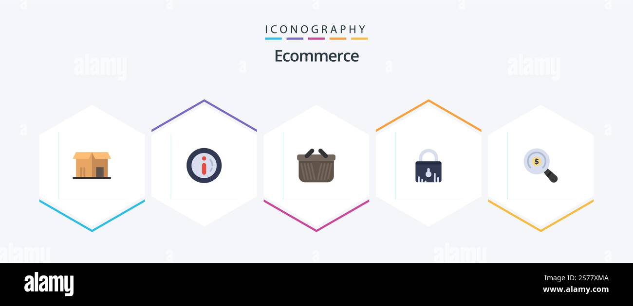Ecommerce 25 Flat icon pack including market. shopping. basket ...