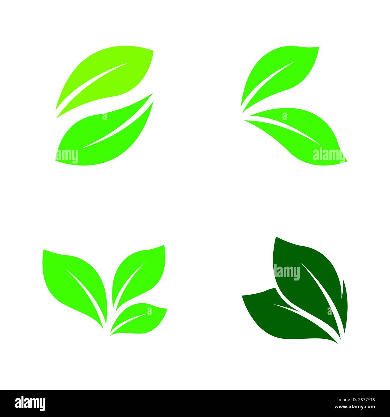 Green leaf illustration nature logo design Stock Vector Image & Art - Alamy