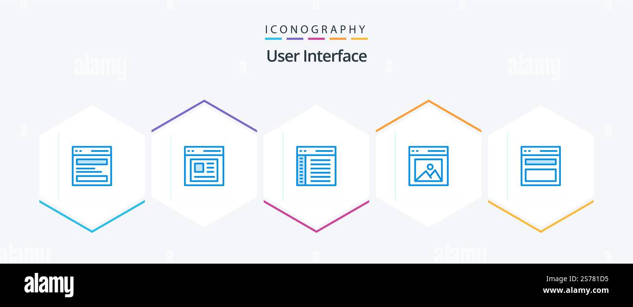 User Interface 25 Blue icon pack including interface. communication. user. user. communication Stock Vector