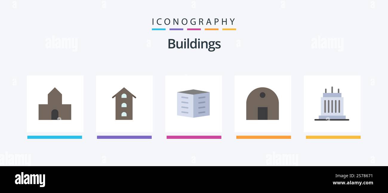 Buildings Flat 5 Icon Pack Including mosque. historical building. store ...
