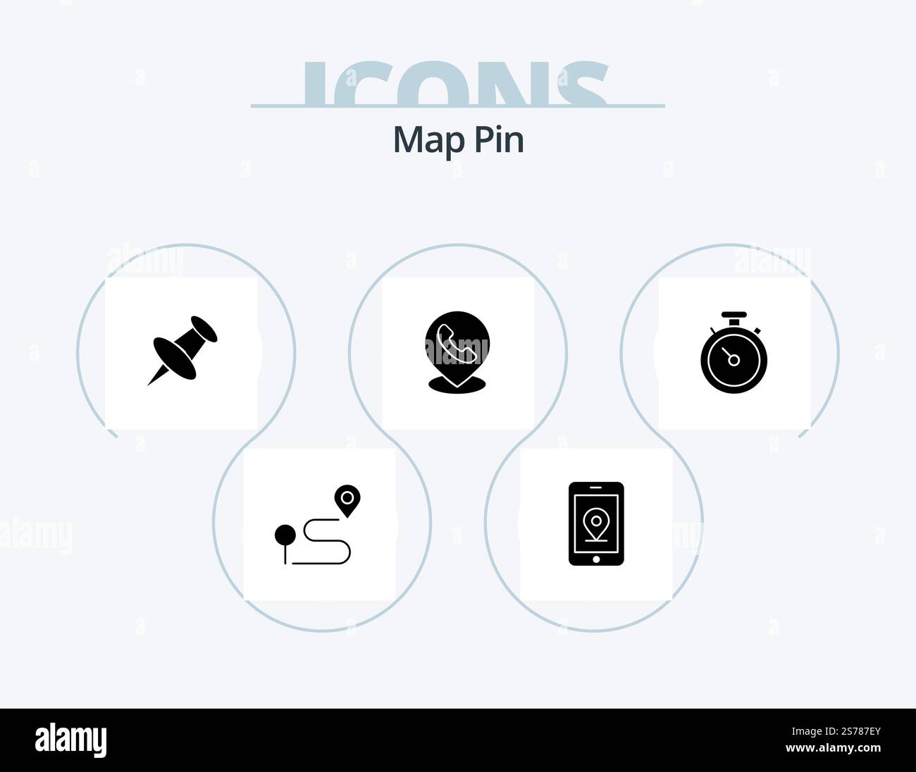 Map Pin Glyph Icon Pack 5 Icon Design. pin. map. pin. compass. map ...
