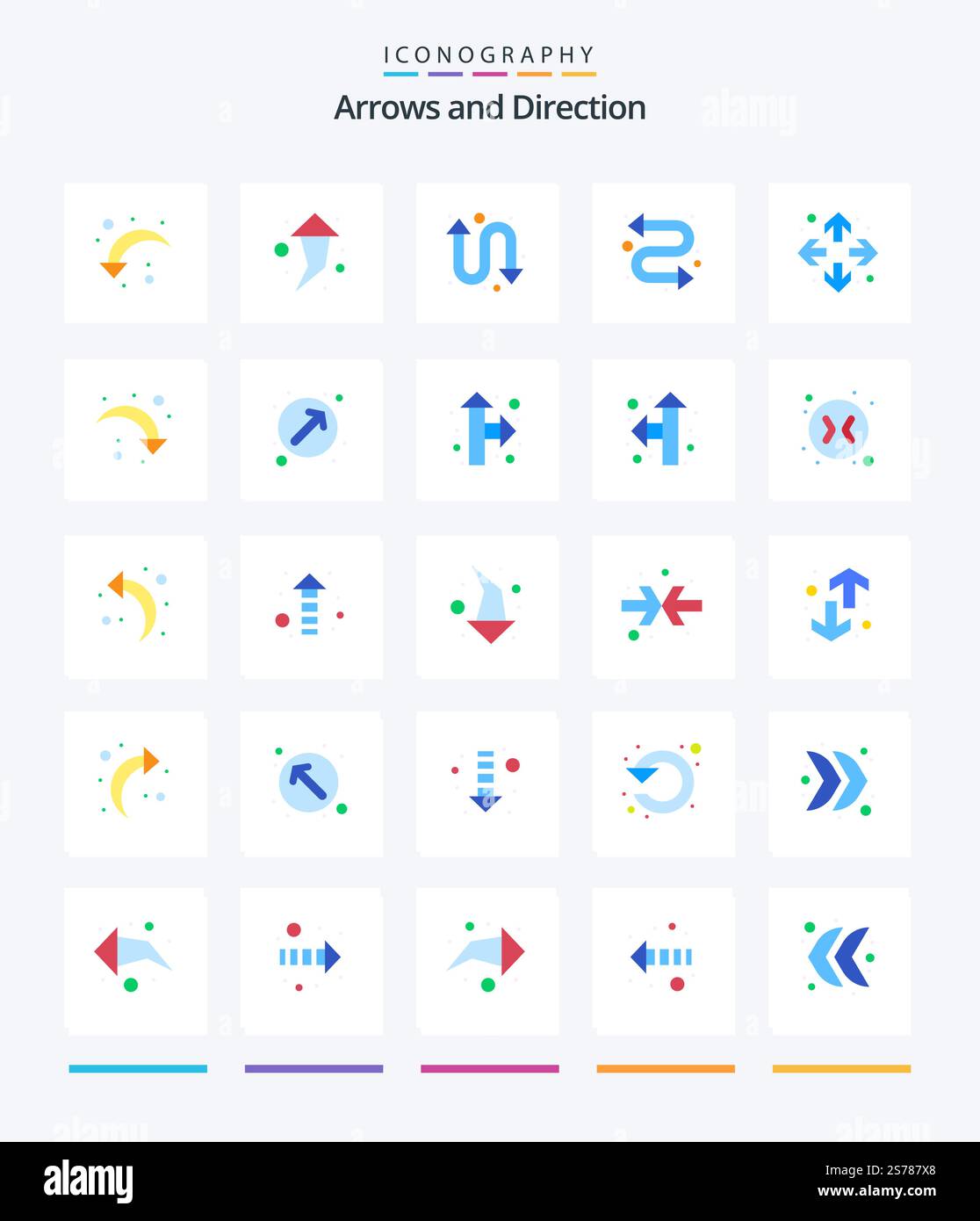 Creative Arrow 25 Flat icon pack  Such As arrow. right arrow. repeat. reload. maximize Stock Vector