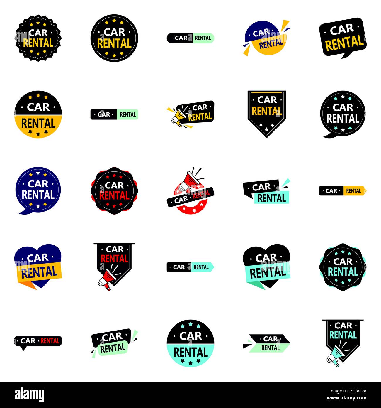 Car Rental 25 Versatile vector images for a new brand direction Stock ...