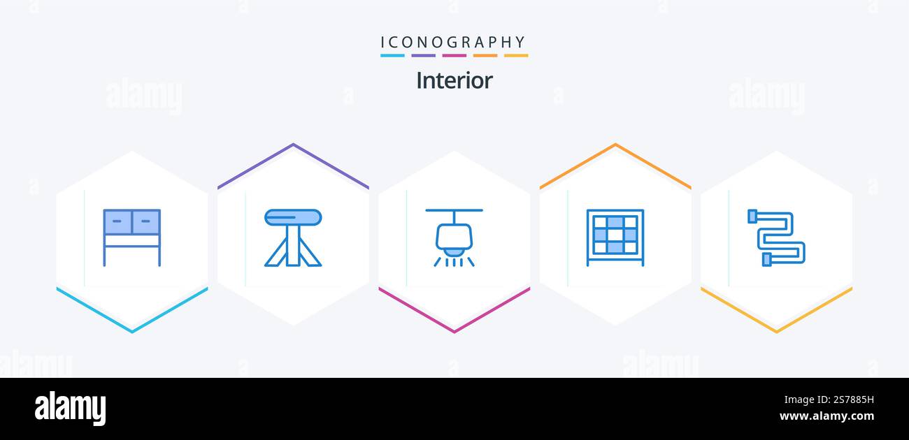 Interior 25 Blue icon pack including . . light. rail. bathroom Stock ...