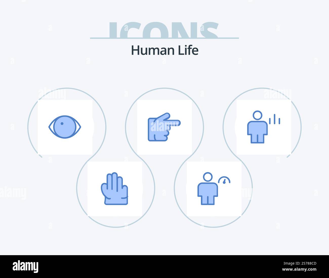 Human Blue Icon Pack 5 Icon Design. graph. avatar. face. analytics ...