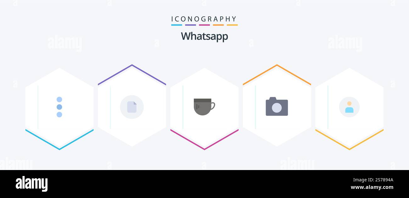 Whatsapp 25 Flat icon pack including basic. man. tea. basic. image Stock Vector