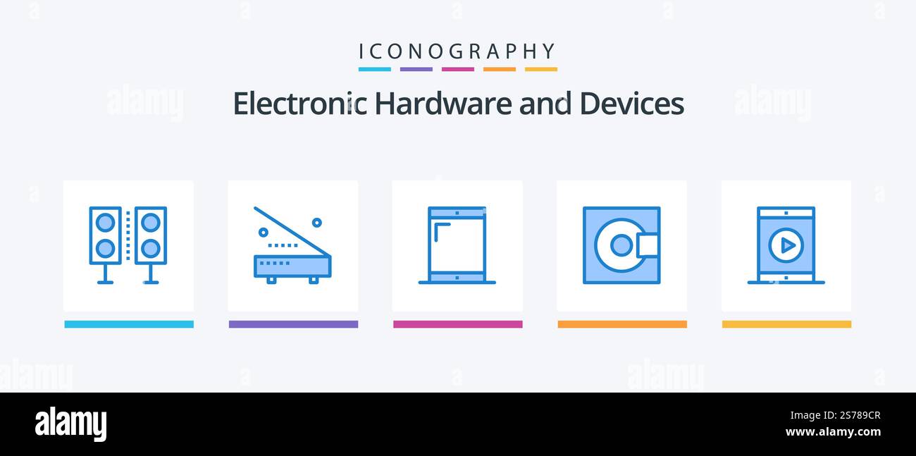 Devices Blue 5 Icon Pack Including technology. minidisc. equipment ...