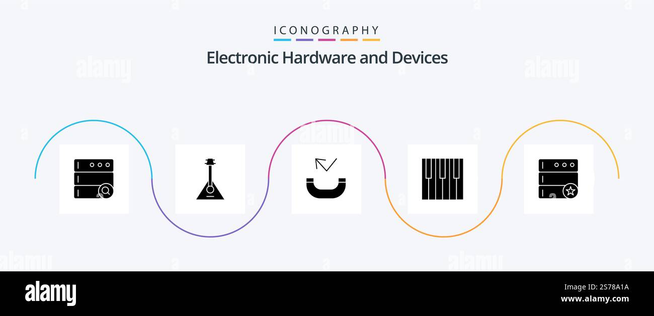 Devices Glyph 5 Icon Pack Including favorite. sound. call. piano ...