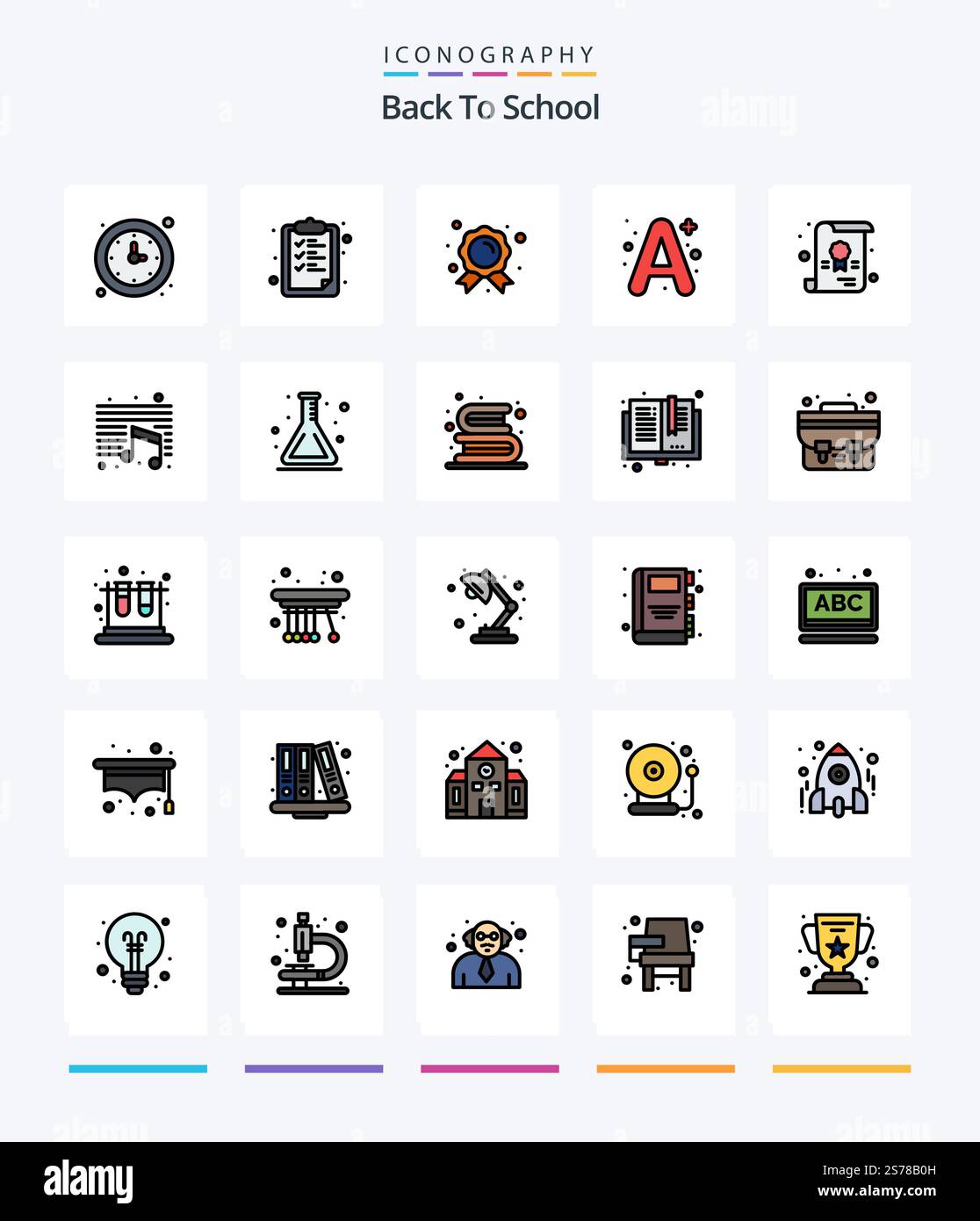Creative Back To School 25 Line FIlled icon pack Such As certificate ...