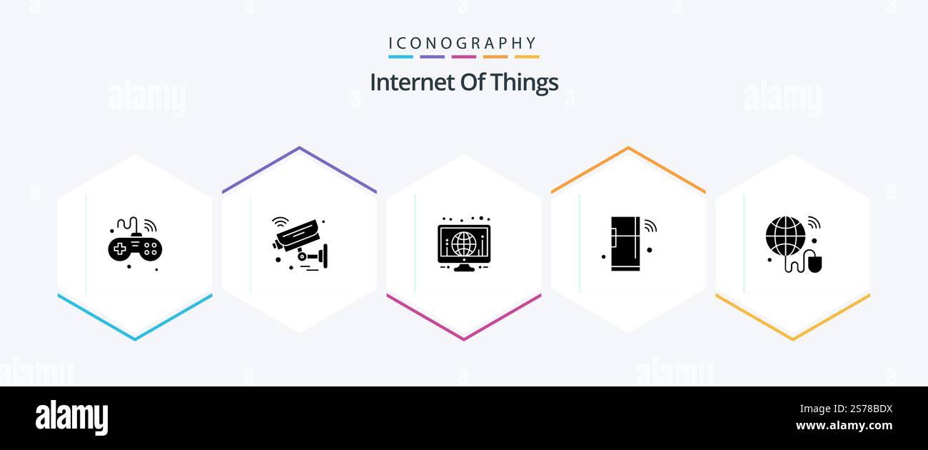 Internet Of Things 25 Glyph icon pack including things. iot. security ...