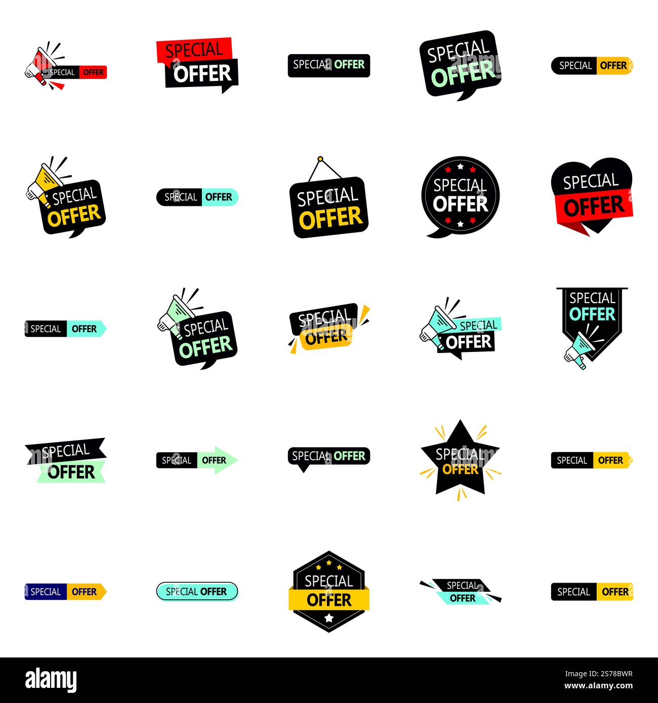 Special Offer 25 Unique Vector Designs for Marketing and Sales Stock ...