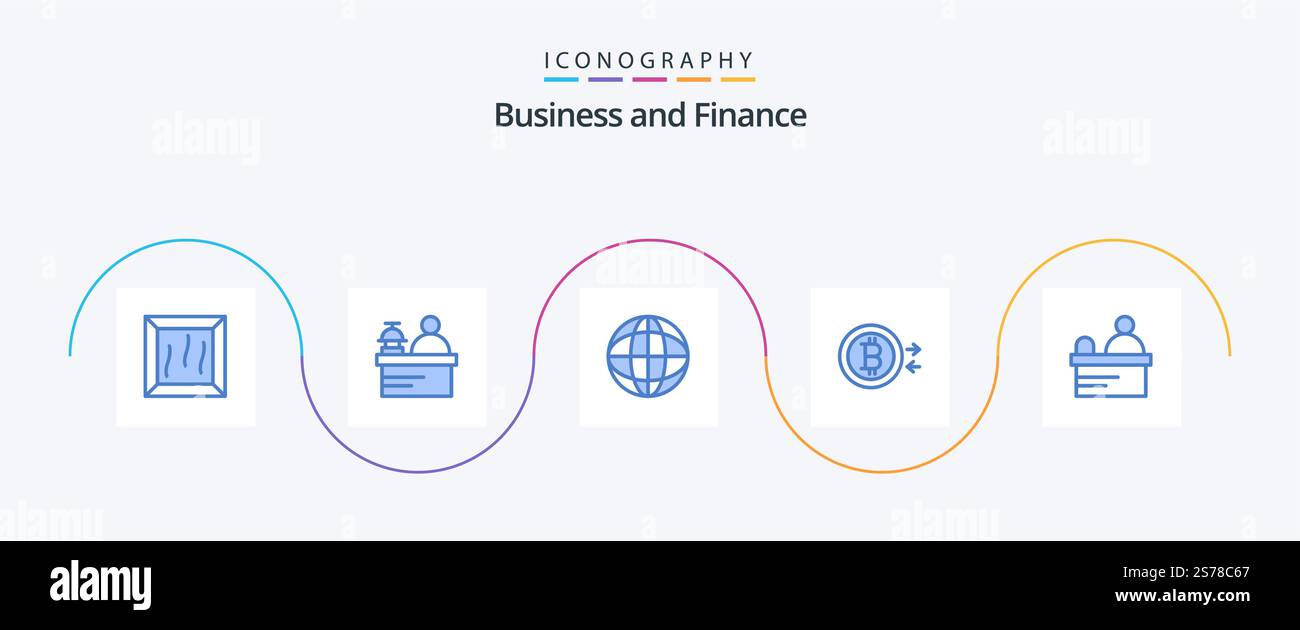 Finance Blue 5 Icon Pack Including . globe. window. cashier Stock ...