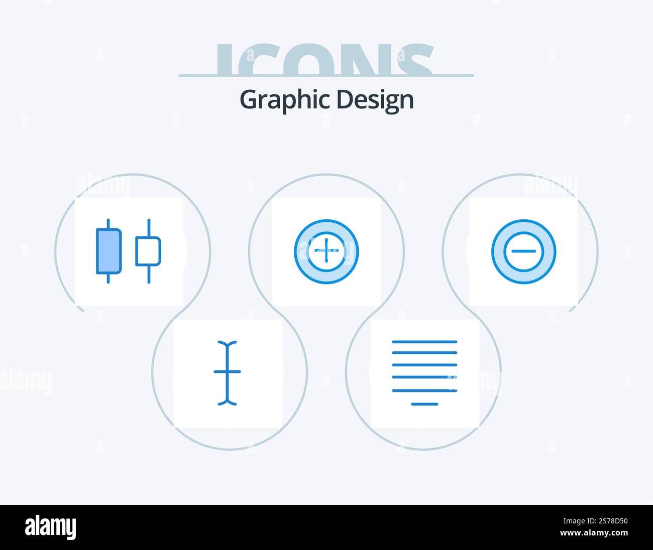 Design Blue Icon Pack 5 Icon Design. . add. . add Stock Vector Image ...