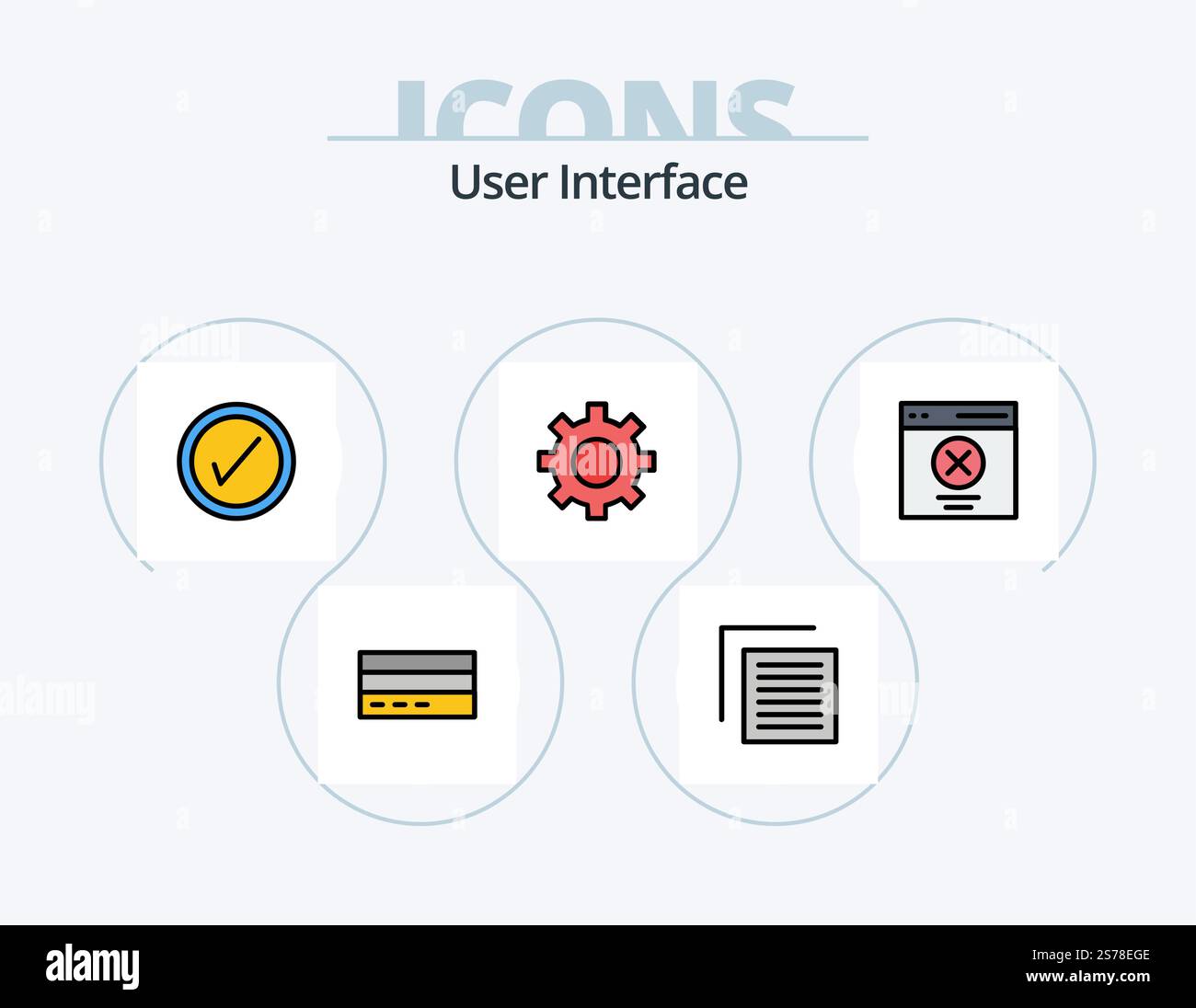User Interface Line Filled Icon Pack 5 Icon Design. . interface. interface. avatar. interface Stock Vector