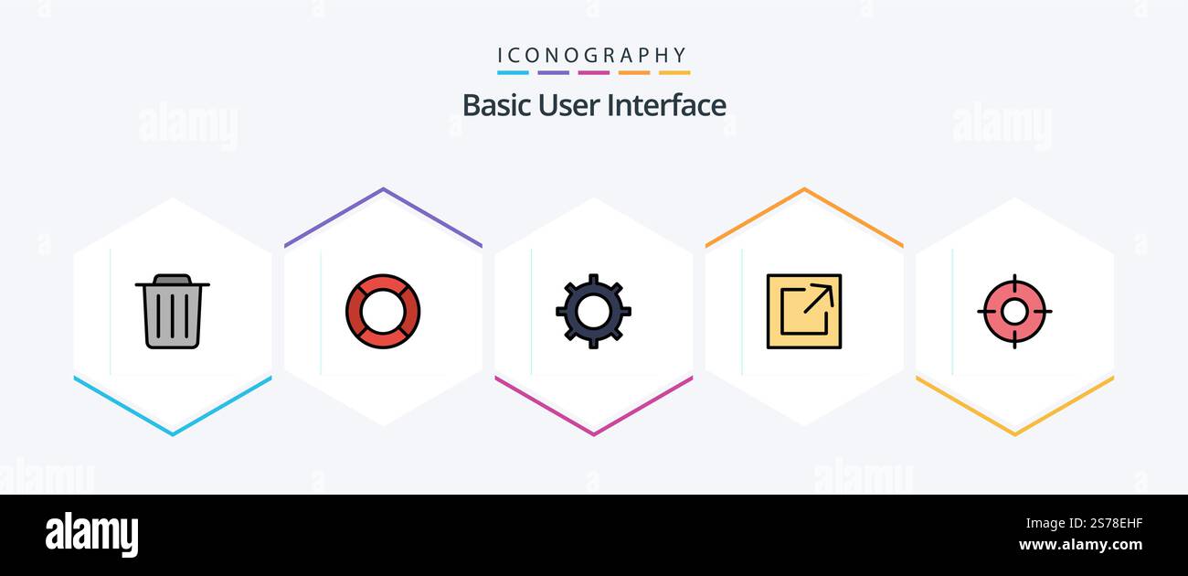 Basic 25 FilledLine icon pack including location. basic. basic. share. export Stock Vector