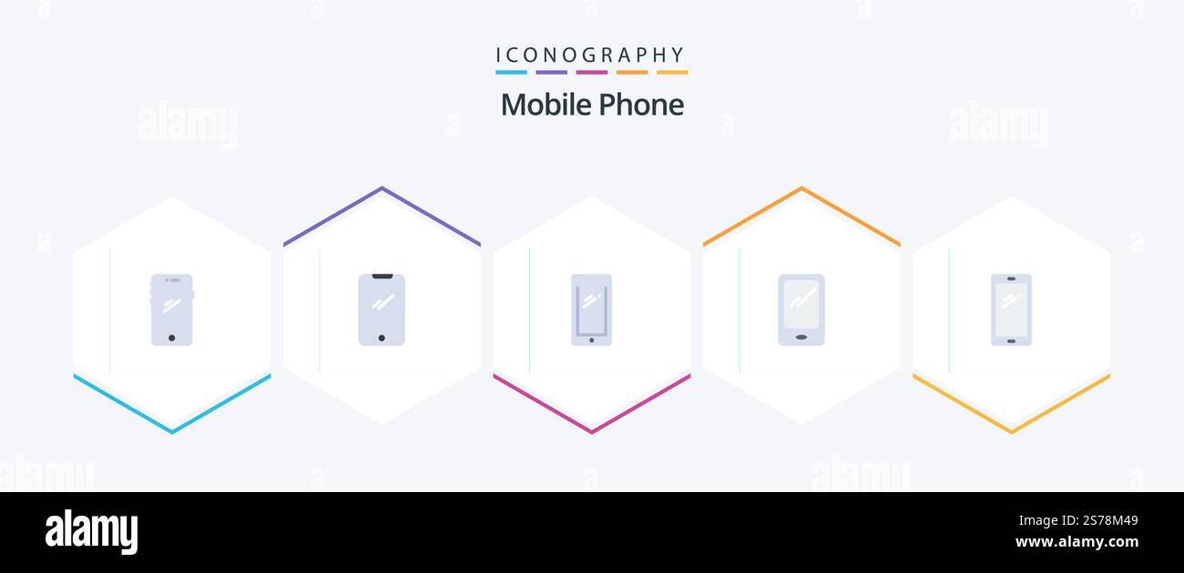 Mobile Phone 25 Flat icon pack including Stock Vector Image & Art - Alamy