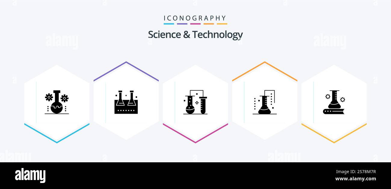 Science And Technology 25 Glyph icon pack including science information ...
