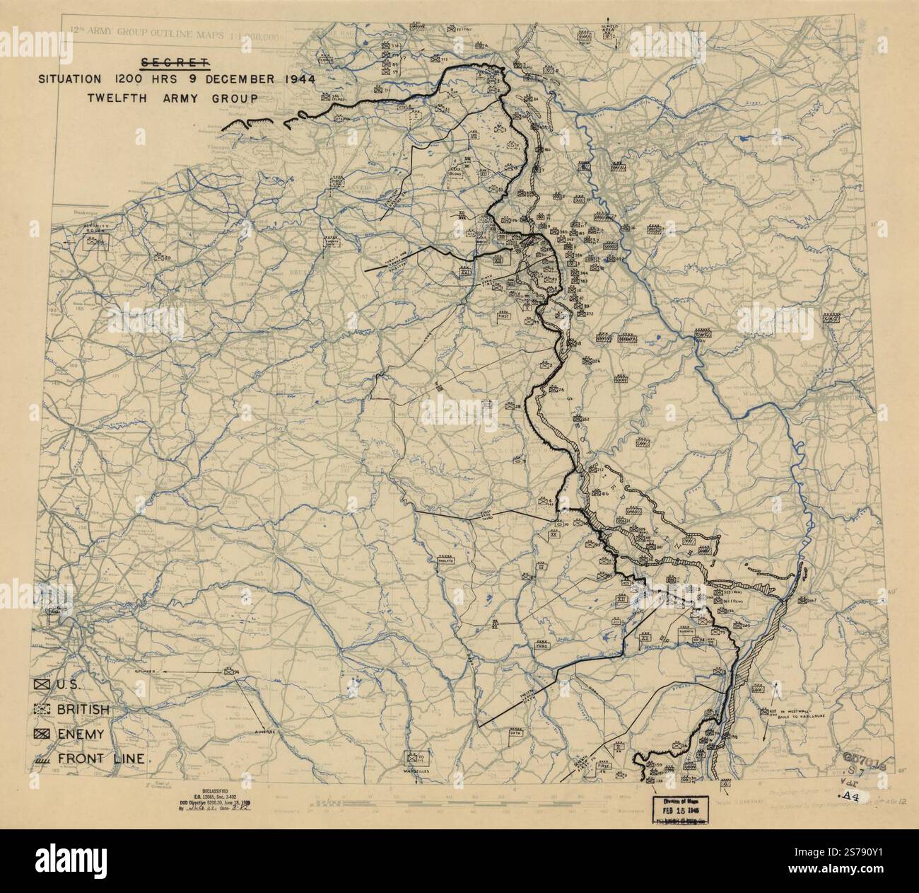 [December 9, 1944], HQ Twelfth Army Group situation map. 1944 by Allied ...