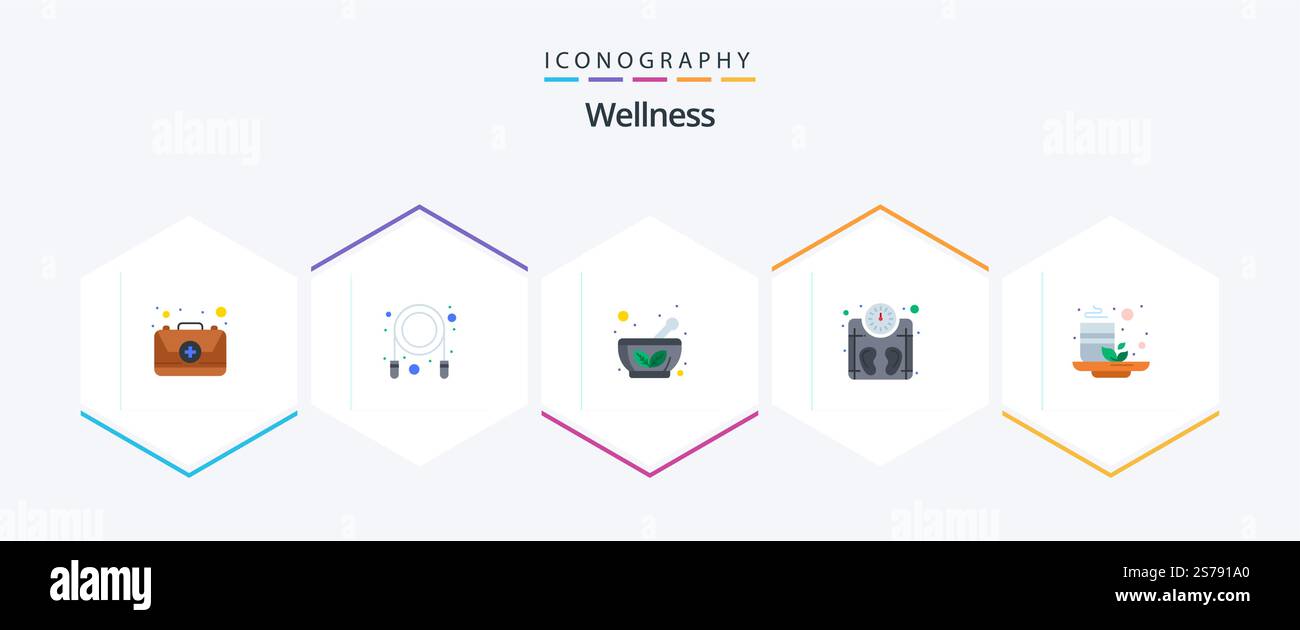 Wellness 25 Flat icon pack including tea. cup. herbal. weight. scale ...