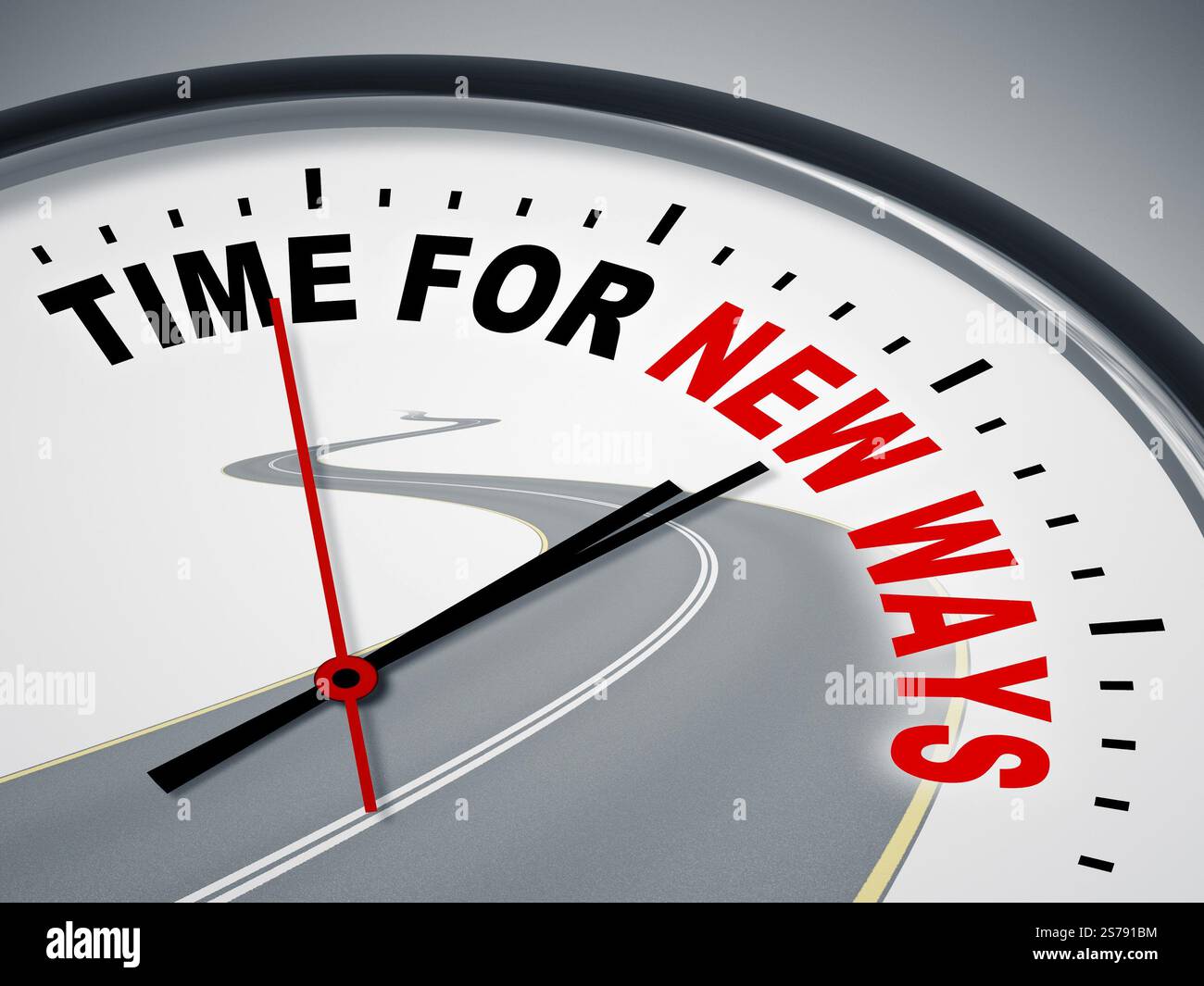 An image of a nice clock with time for new ways Stock Photo