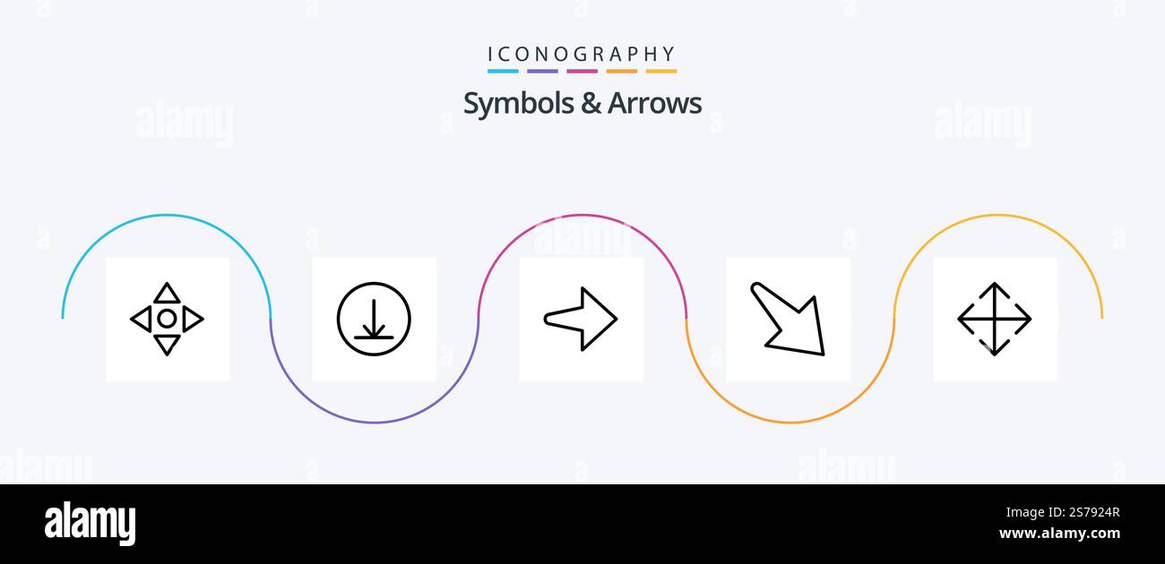 Symbols and Arrows Line 5 Icon Pack Including . down. transform Stock ...