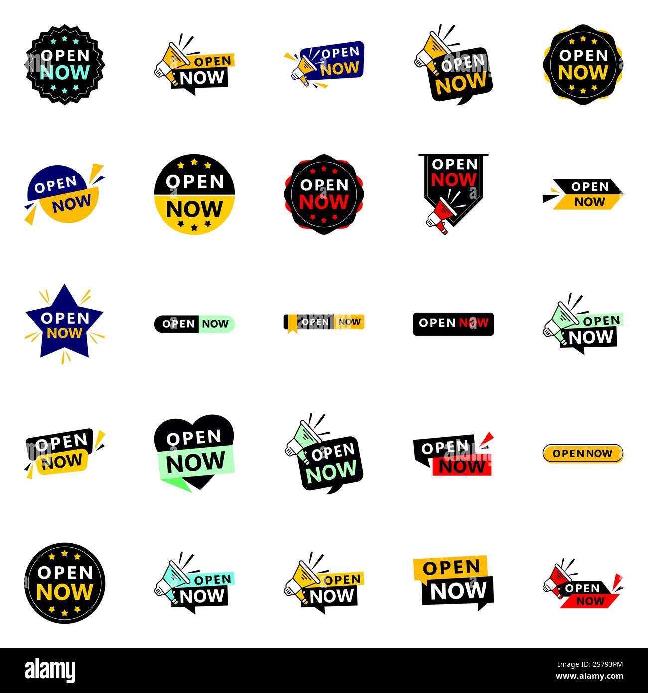 25 Open Now Vector Images Make Your Business Accessible Stock Vector ...