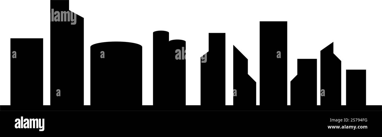 Modern City skyline vector illustration in flat design Stock Vector ...