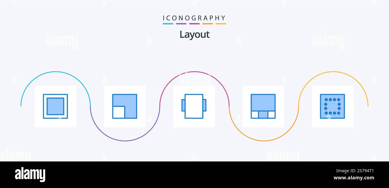 Layout Blue 5 Icon Pack Including . layout Stock Vector Image & Art - Alamy