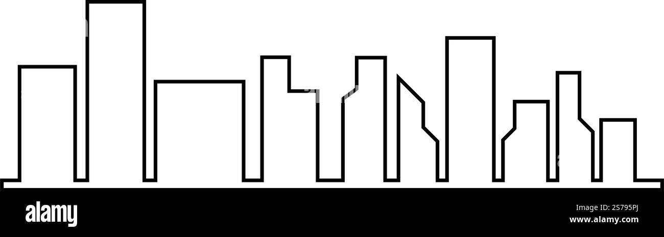 Modern City skyline vector illustration in flat design Stock Vector ...
