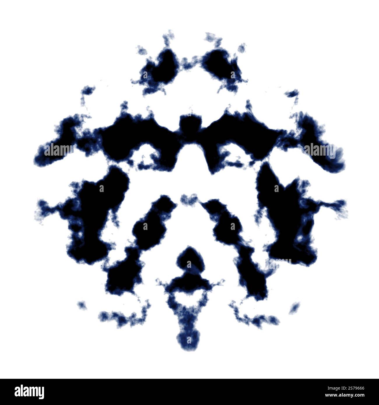 An illustration of a black and white Rorschach graphic Stock Photo