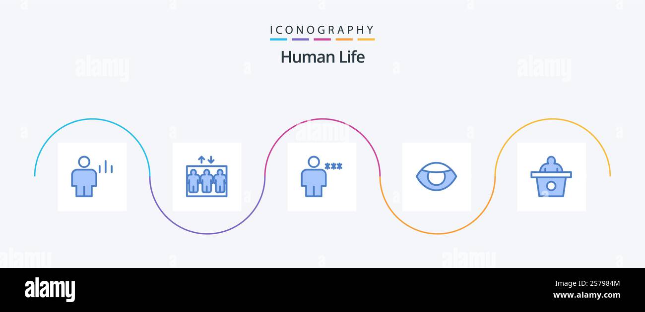 Human Blue 5 Icon Pack Including conference. human. avatar. face ...