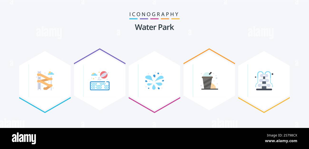 Water Park 25 Flat icon pack including . water. garden. romance ...