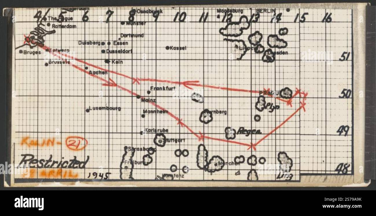 Solomon Mullin World War II map - Solomon Mullin World War Ii Map Collection 1945 By Mullin Solomon United States Army Air Forces Bombardment Group H 385th 2S79A9K 