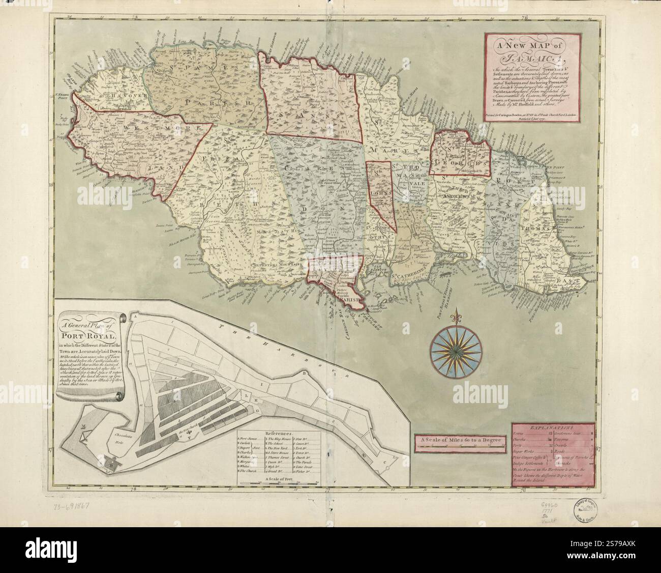 Map jamaica 18th century hi-res stock photography and images - Alamy
