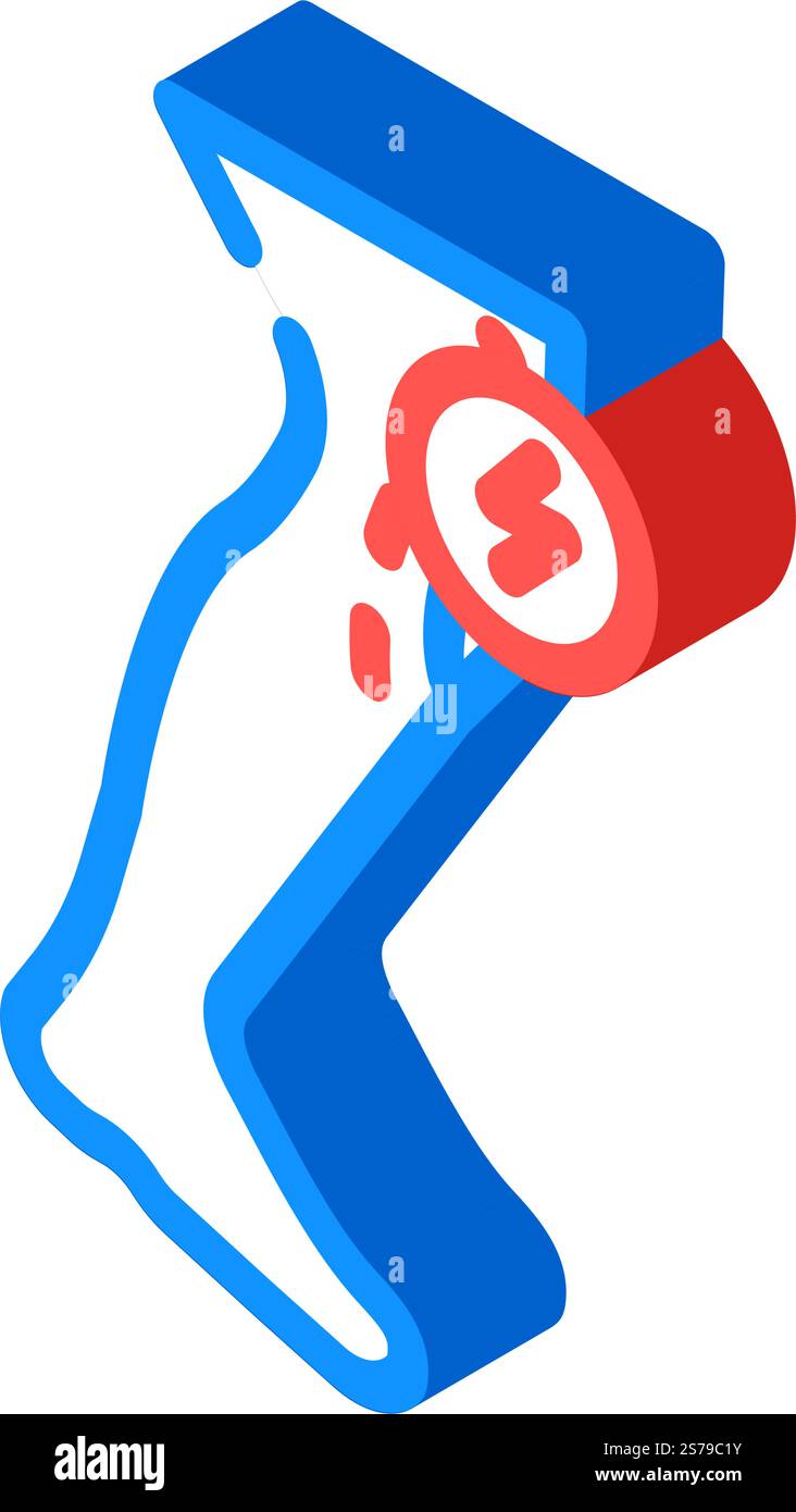 knee pain body ache isometric icon vector. knee pain body ache sign ...