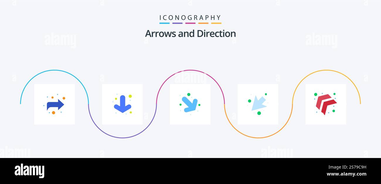 Arrow Flat 5 Icon Pack Including . right. left. arrow Stock Vector ...