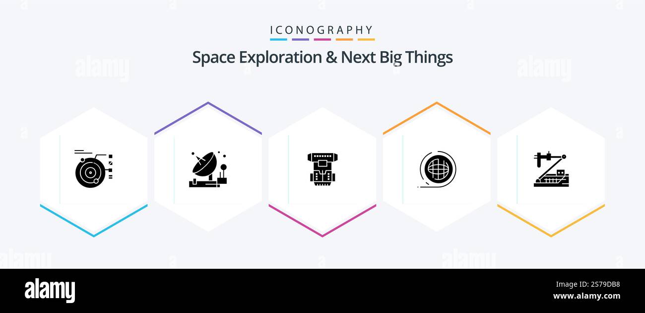 Space Exploration And Next Big Things 25 Glyph icon pack including ...