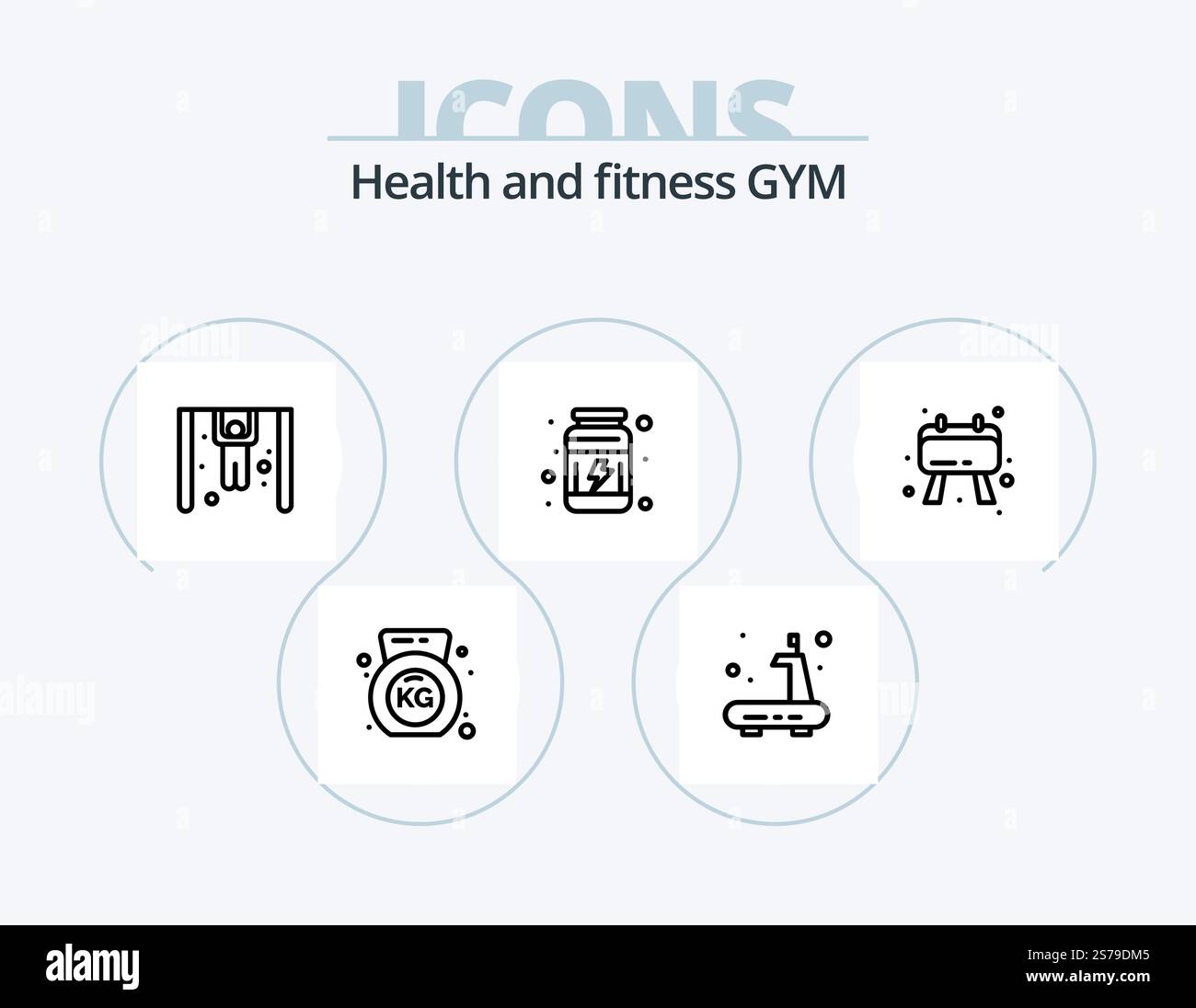 Gym Line Icon Pack 5 Icon Design. supplement. gym. gym. sportive ...