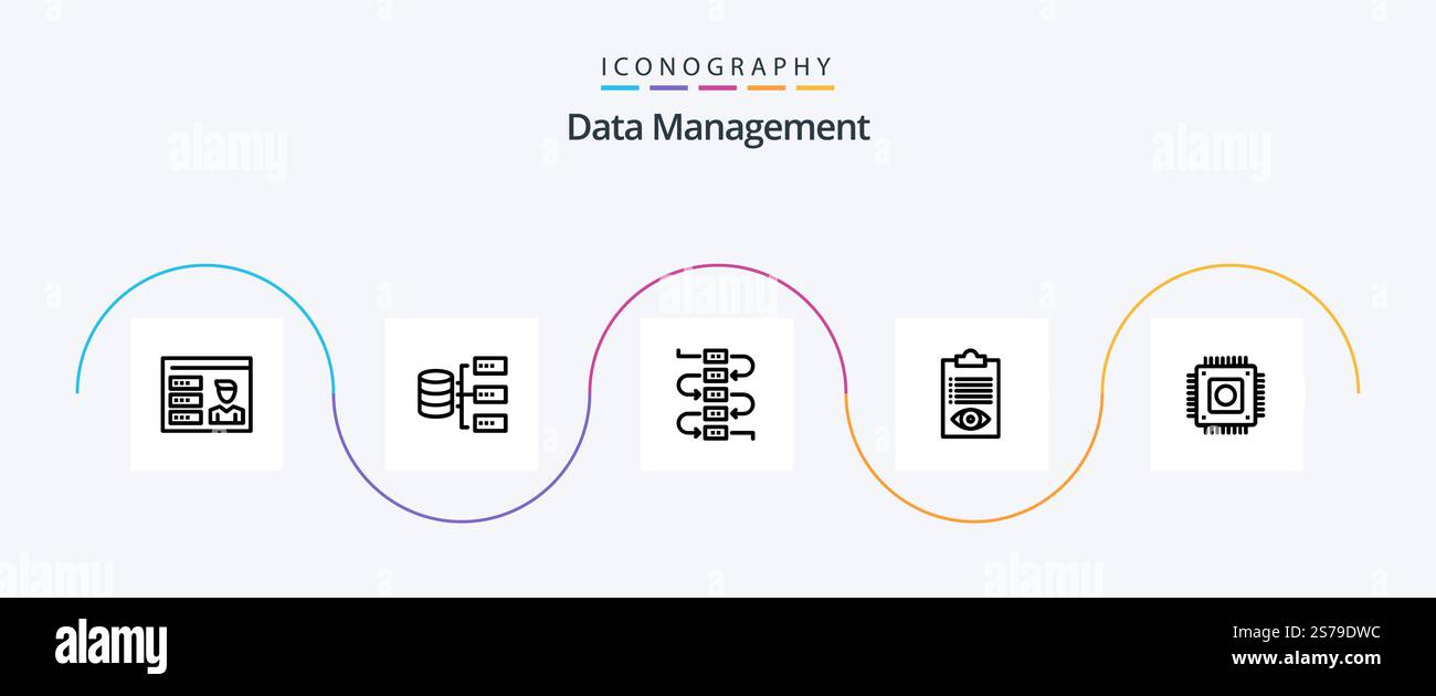 Data Management Line 5 Icon Pack Including job . check . base . note ...