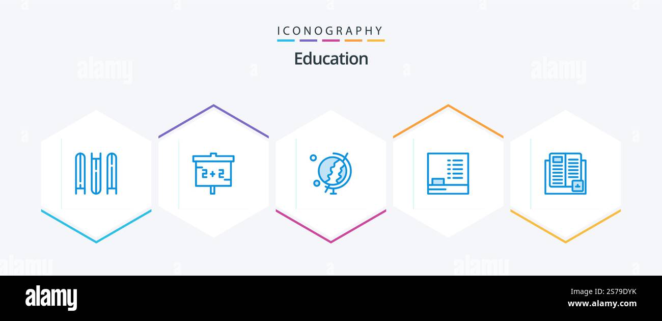 Education 25 Blue icon pack including education. earth. blackboard ...