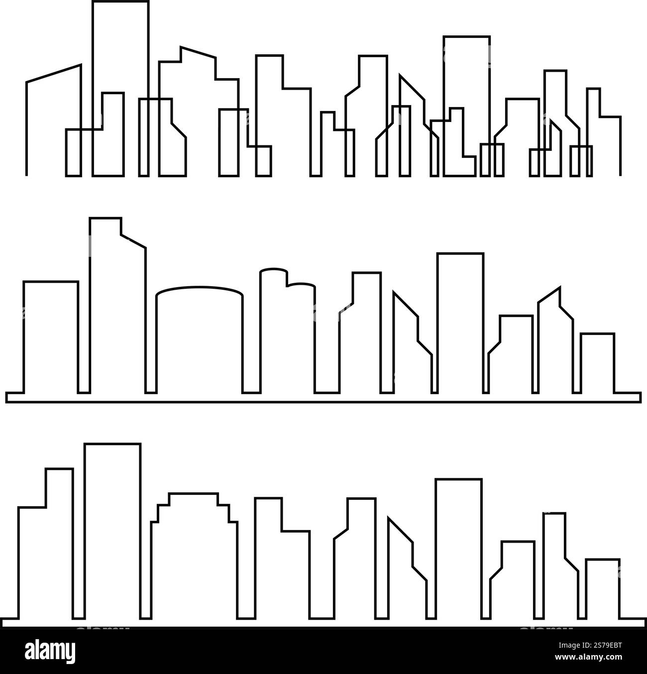 Modern City skyline vector illustration in flat design Stock Vector ...