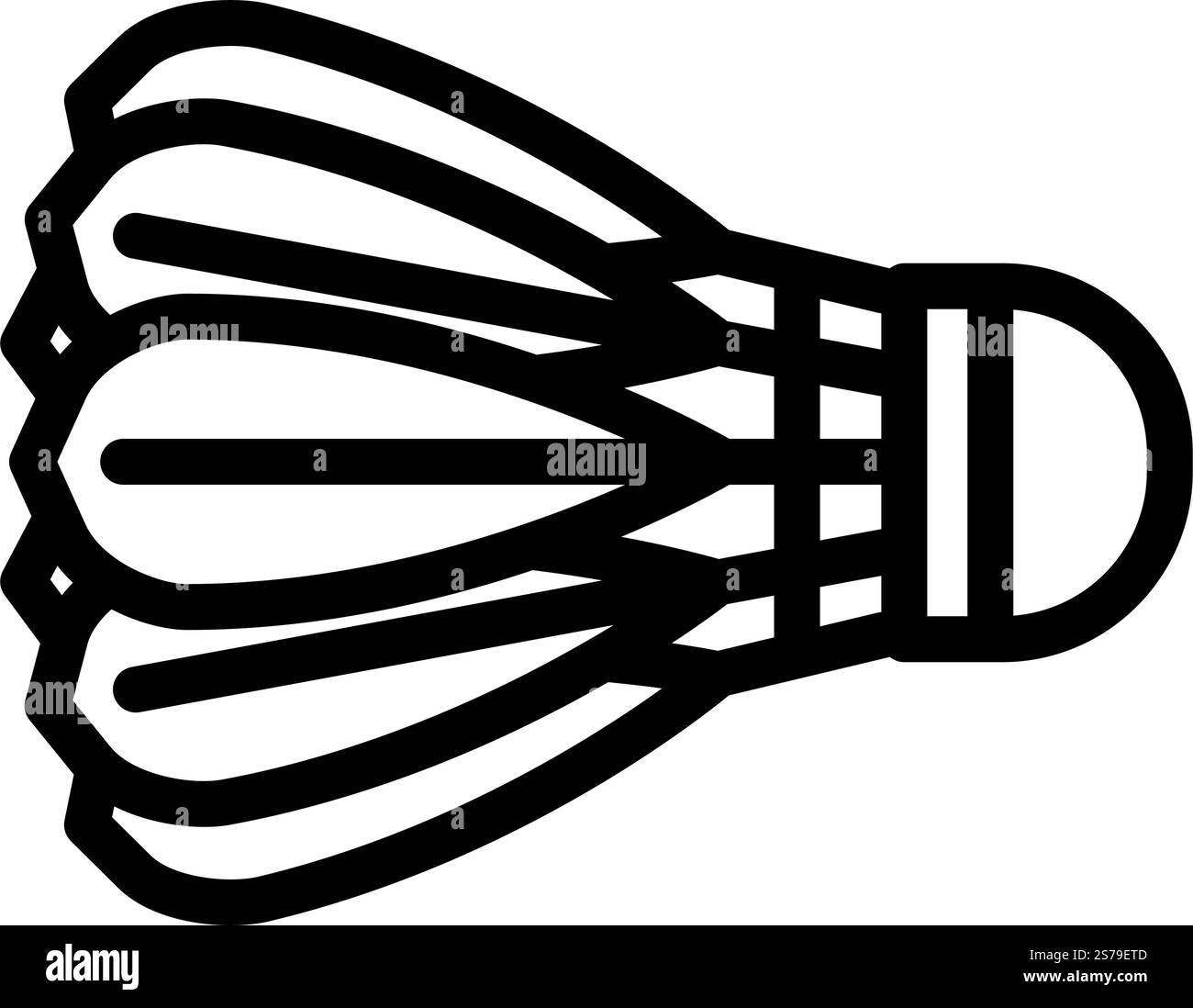 shuttlecock game line icon vector. shuttlecock game sign. isolated ...