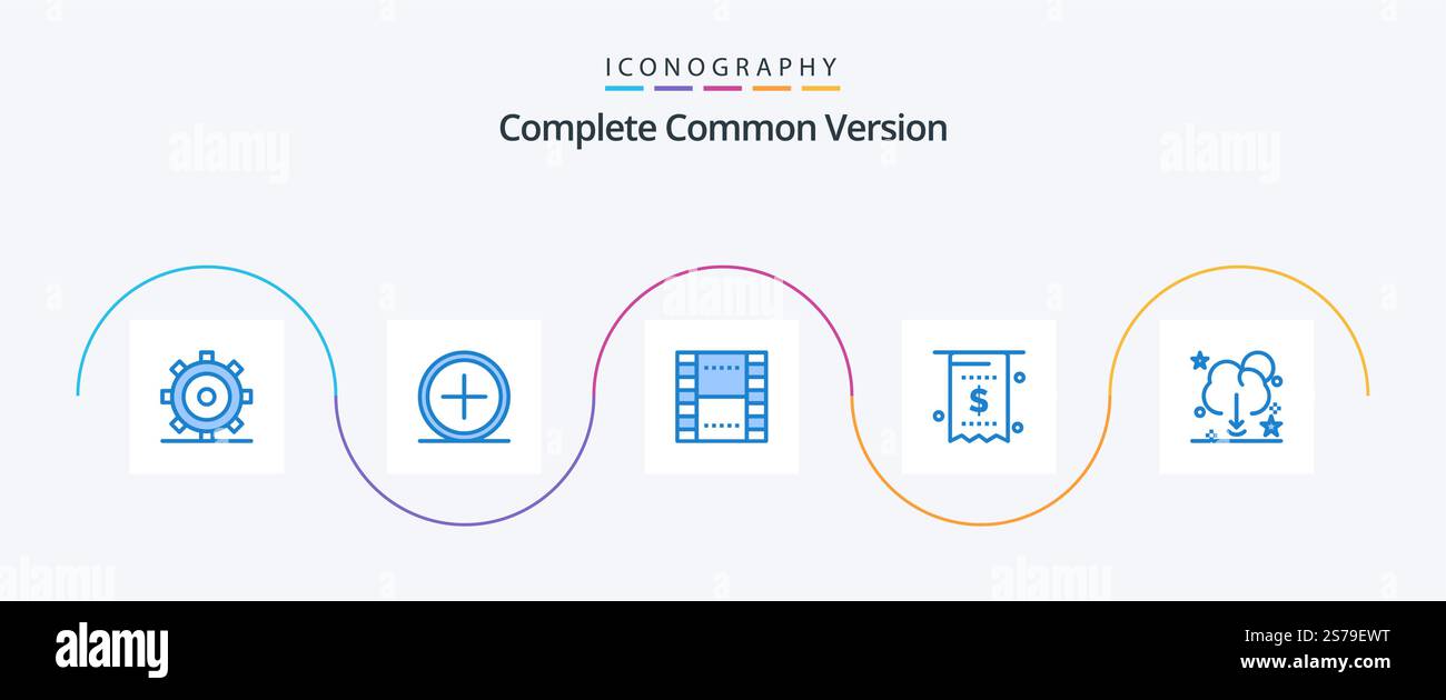 Complete Common Version Blue 5 Icon Pack Including money. currency ...