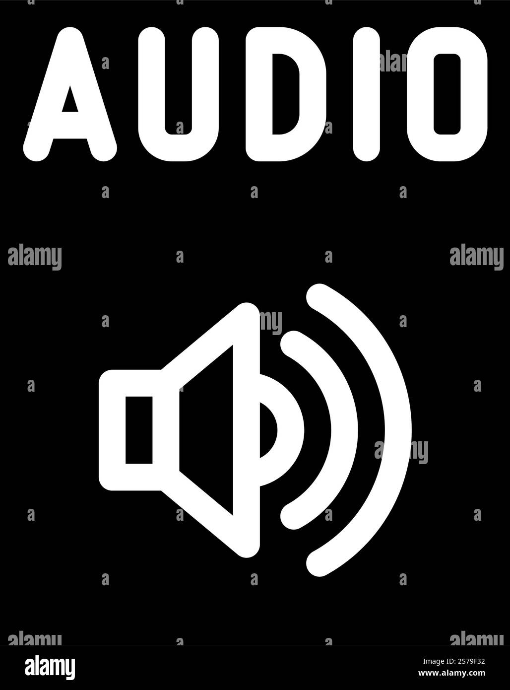 audio file format document glyph icon vector. audio file format document sign. isolated symbol illustration. audio file format document glyph icon vector illustration Stock Vector